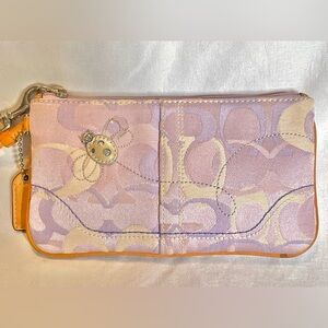 Coach Pastel Pink and Cream Wristlet